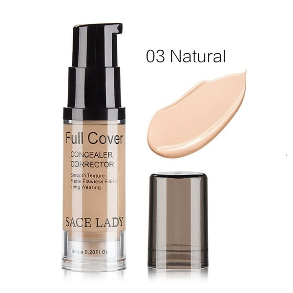 SACE LADY Face Concealer Cream Full Cover Makeup Liquid Corrector Foundation Base Make Up For Eye Dark Circles Facial Cosmetic