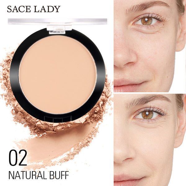 SACE LADY Face Powder Matte Makeup Pressed Translucent Natural Foundation Make Up Long Lasting Oil-control Compact Cosmetic