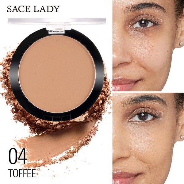 SACE LADY Face Powder Matte Makeup Pressed Translucent Natural Foundation Make Up Long Lasting Oil-control Compact Cosmetic