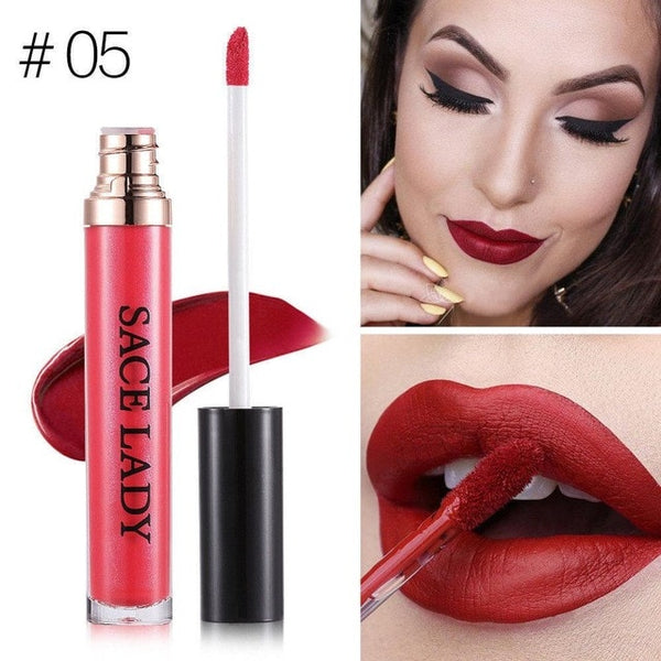 Lipstick Makeup Waterproof Metal Lip Gloss Tint Liquid Lip gloss Shimmer Make Up