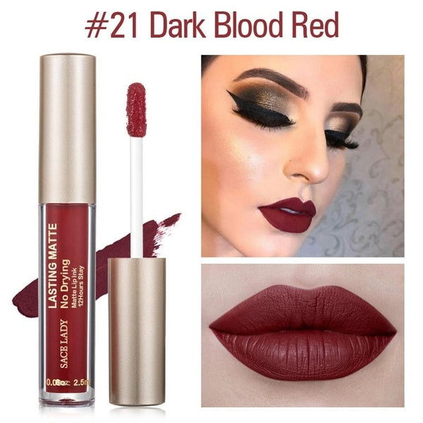 Matte Lipstick Makeup 23 Color Liquid Lipstick Red Nude Lip Tint Moisturizing Make Up