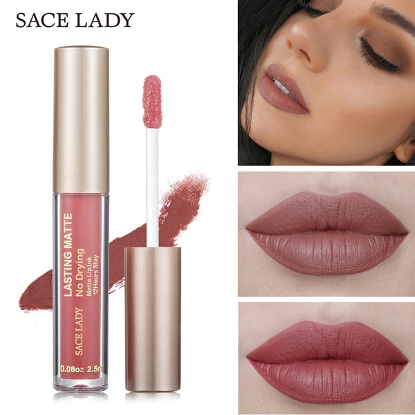 Matte Lipstick Makeup 23 Color Liquid Lipstick Red Nude Lip Tint Moisturizing Make Up Waterproof Long Lasting Cosmetic