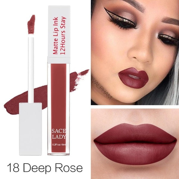 Matte Lipstick Makeup 23 Color Long Lasting Liquid Lip Stick Nude Lip Tint Make Up