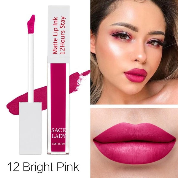 Matte Lipstick Makeup 23 Color Long Lasting Liquid Lip Stick Nude Lip Tint Make Up