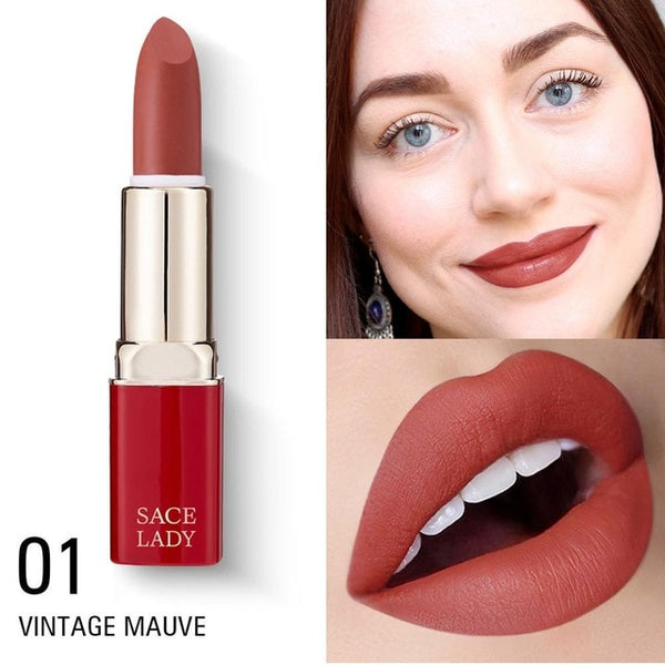 Matte Lipstick Waterproof Makeup Professional Nude Lip Stick Long Lasting Make Up