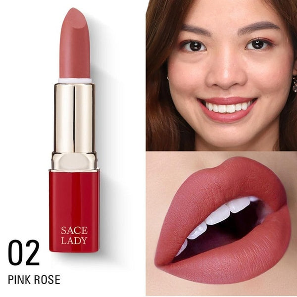 Matte Lipstick Waterproof Makeup Professional Nude Lip Stick Long Lasting Make Up Natural Red Lip Beauty Cosmetic