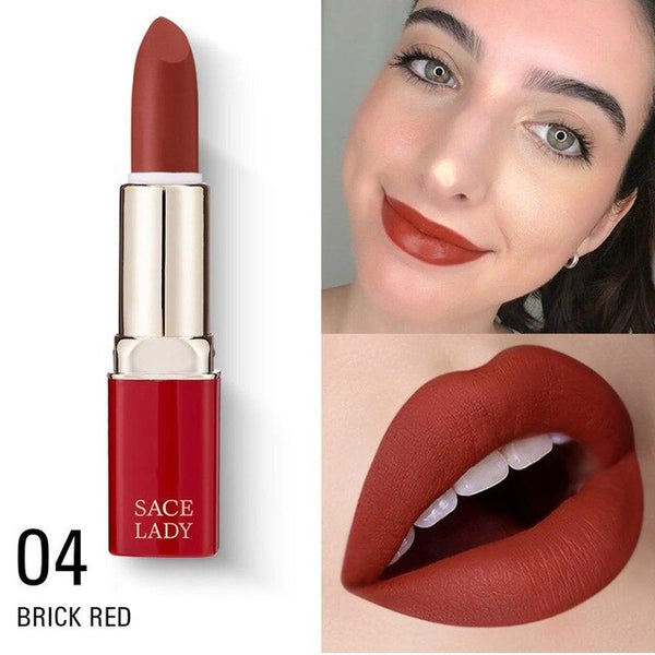 Matte Lipstick Waterproof Makeup Professional Nude Lip Stick Long Lasting Make Up