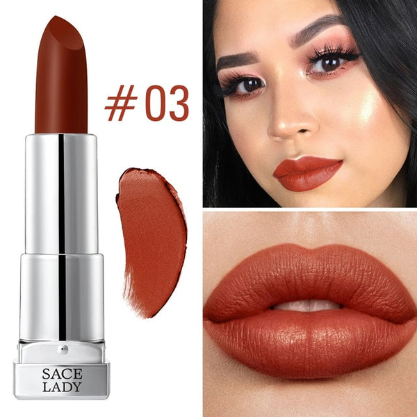 NEW Silk Matte Lipstick Makeup 9 Colors Waterproof Long-lasting Nude Lip Stick Make Up Natural