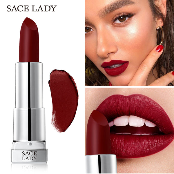 NEW Silk Matte Lipstick Makeup 9 Colors Waterproof Long-lasting Nude Lip Stick Make Up Natural
