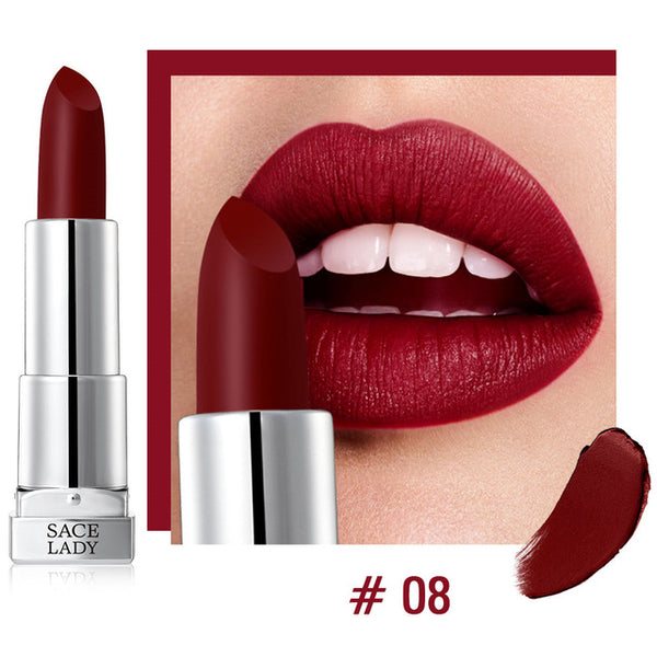 NEW Silky Matte Lipstick Makeup Waterproof 9 Colors Pigmented Lip Stick Long-lasting Lips Make Up