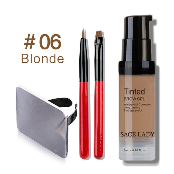 Waterproof Eyebrow Shadow Henna Makeup Enhancer Tint Brush Kit Eye Brow Gel Cream Make Up