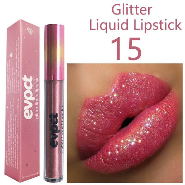 Fashion Matte to Glitter Liquid Lipstick Cosmetics Long Lasting Waterproof Lips Metallic Lip Gloss Beauty Makeup