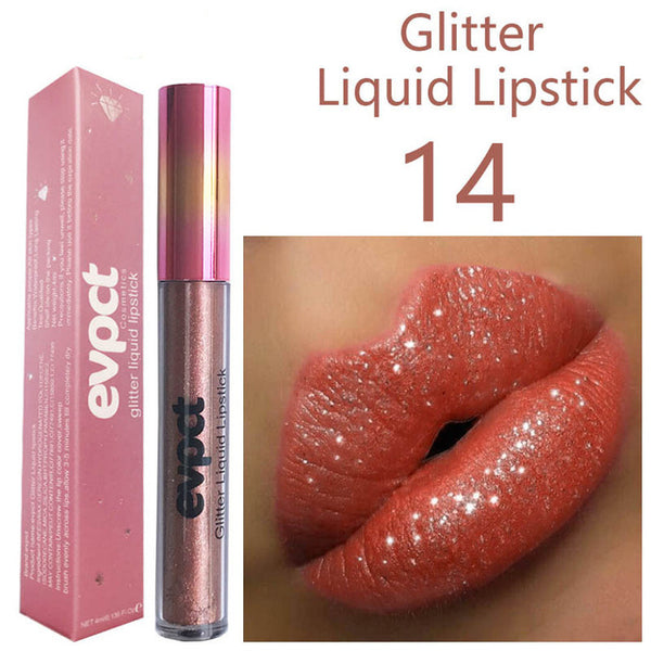 Fashion Matte to Glitter Liquid Lipstick Cosmetics Long Lasting Waterproof Lips Metallic Lip Gloss Beauty Makeup