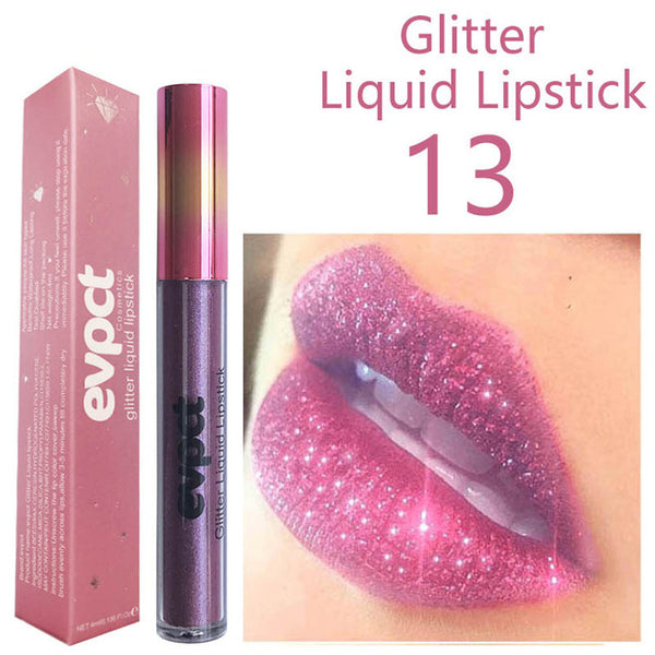 Fashion Matte to Glitter Liquid Lipstick Cosmetics Long Lasting Waterproof Lips Metallic Lip Gloss Beauty Makeup