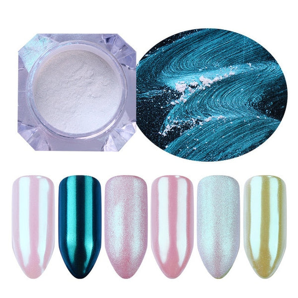 Shimmer Pearl Nail Glitter Pigment Shining Shell Glimmer Powder Dust Manicure Nail Decoration