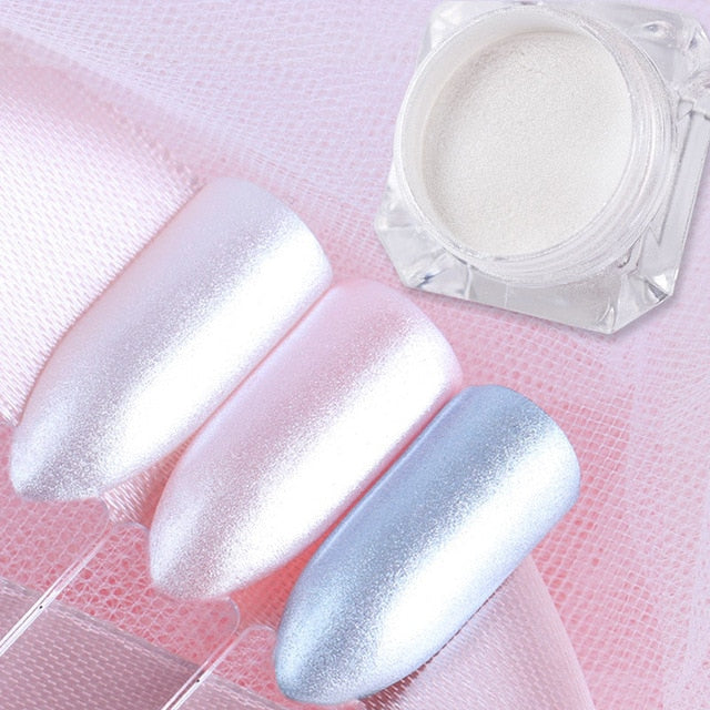 Shimmer Pearl Nail Glitter Pigment Shining Shell Glimmer Powder Dust Manicure Nail Decoration