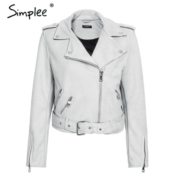 jacket Women zipper belt moot jacket