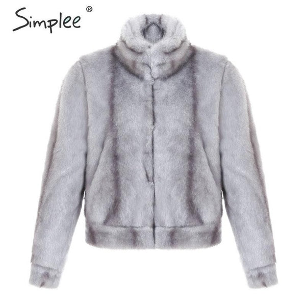 New Luxury faux fur women thick coat