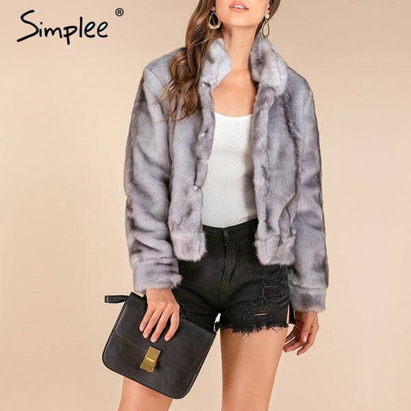 New Luxury faux fur women thick coat