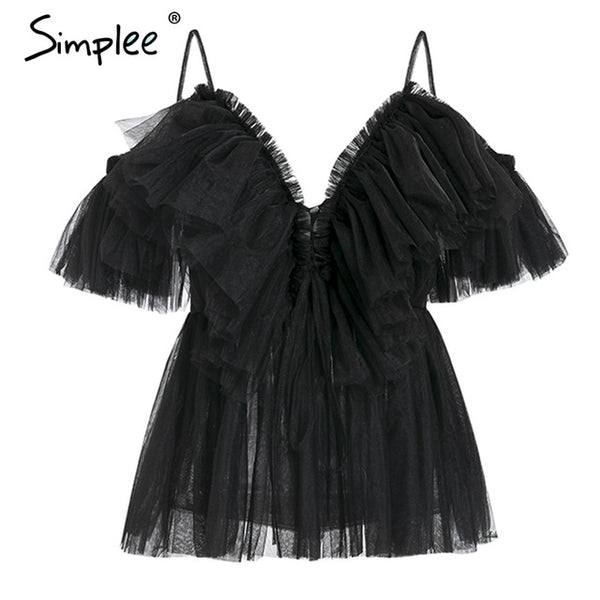 New V neck strap  sexy Tops