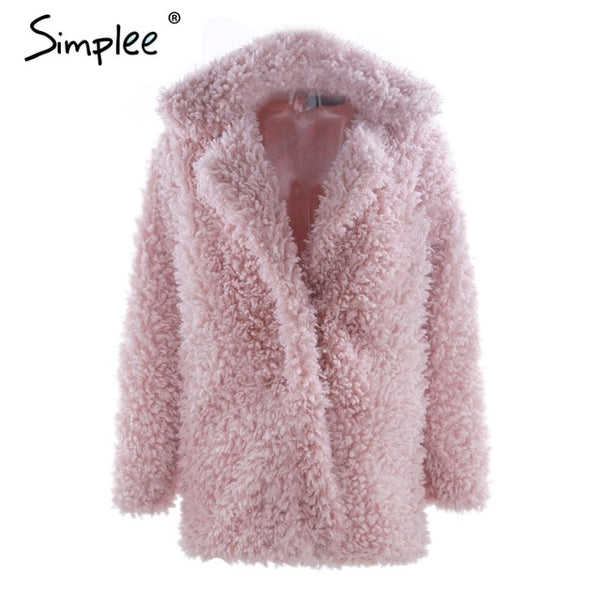 Warm winter faux fur coat women Fashion