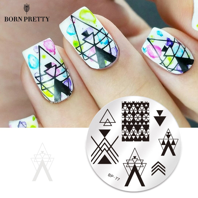 Various shapes Nail Art Stamping Template Image Plate BORN PRETTY BP77