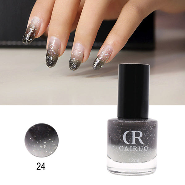 Vernis à ongles brillant parfait 12 ml vernis à ongles beauté séchage rapide couleur température changée vernis à ongles 26 couleur merveilleuse