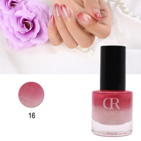 Vernis à ongles brillant parfait 12 ml vernis à ongles beauté séchage rapide couleur température changée vernis à ongles 26 couleur merveilleuse