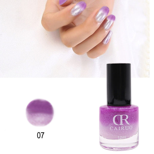 Vernis à ongles brillant parfait 12 ml vernis à ongles beauté séchage rapide couleur température changée vernis à ongles 26 couleur merveilleuse