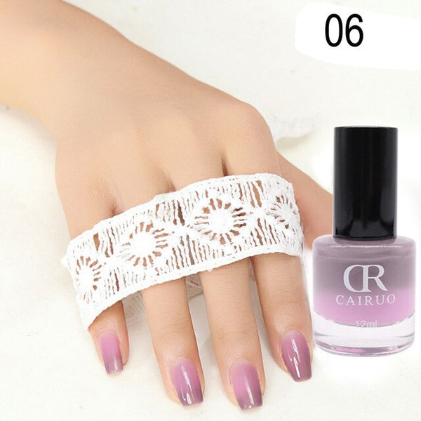 Vernis à ongles brillant parfait 12 ml vernis à ongles beauté séchage rapide couleur température changée vernis à ongles 26 couleur merveilleuse