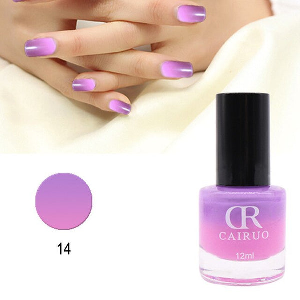 Vernis à ongles brillant parfait 12 ml vernis à ongles beauté séchage rapide couleur température changée vernis à ongles 26 couleur merveilleuse