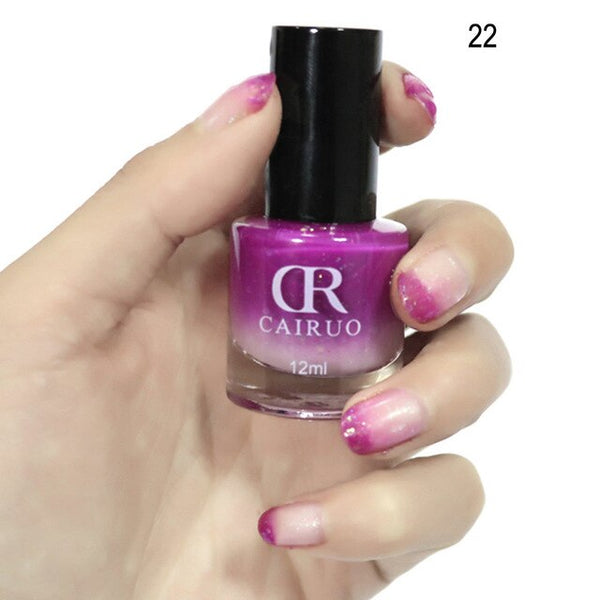 Vernis à ongles brillant parfait 12 ml vernis à ongles beauté séchage rapide couleur température changée vernis à ongles 26 couleur merveilleuse