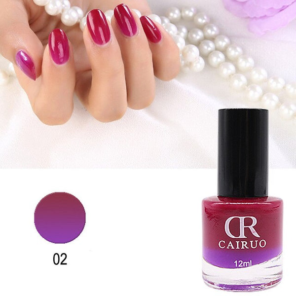 Vernis à ongles brillant parfait 12 ml vernis à ongles beauté séchage rapide couleur température changée vernis à ongles 26 couleur merveilleuse