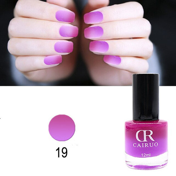 Vernis à ongles brillant parfait 12 ml vernis à ongles beauté séchage rapide couleur température changée vernis à ongles 26 couleur merveilleuse