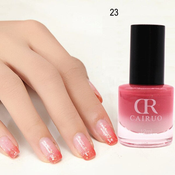 Vernis à ongles brillant parfait 12 ml vernis à ongles beauté séchage rapide couleur température changée vernis à ongles 26 couleur merveilleuse