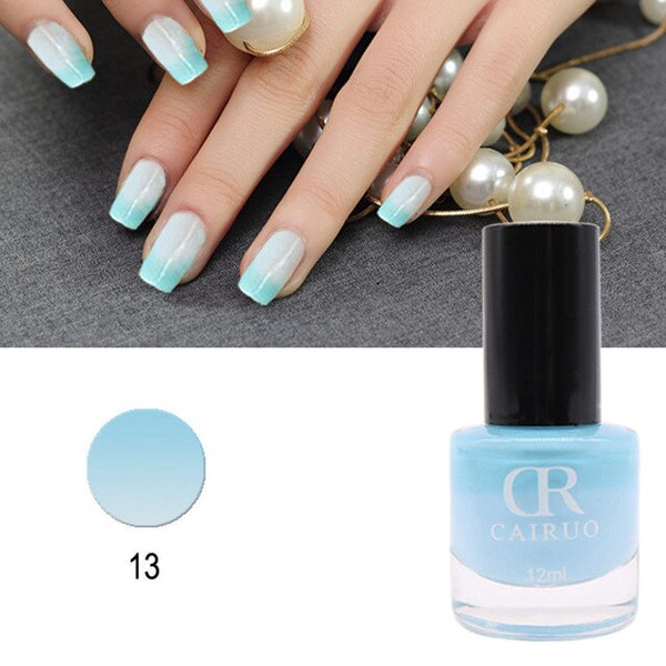 Vernis à ongles brillant parfait 12 ml vernis à ongles beauté séchage rapide couleur température changée vernis à ongles 26 couleur merveilleuse