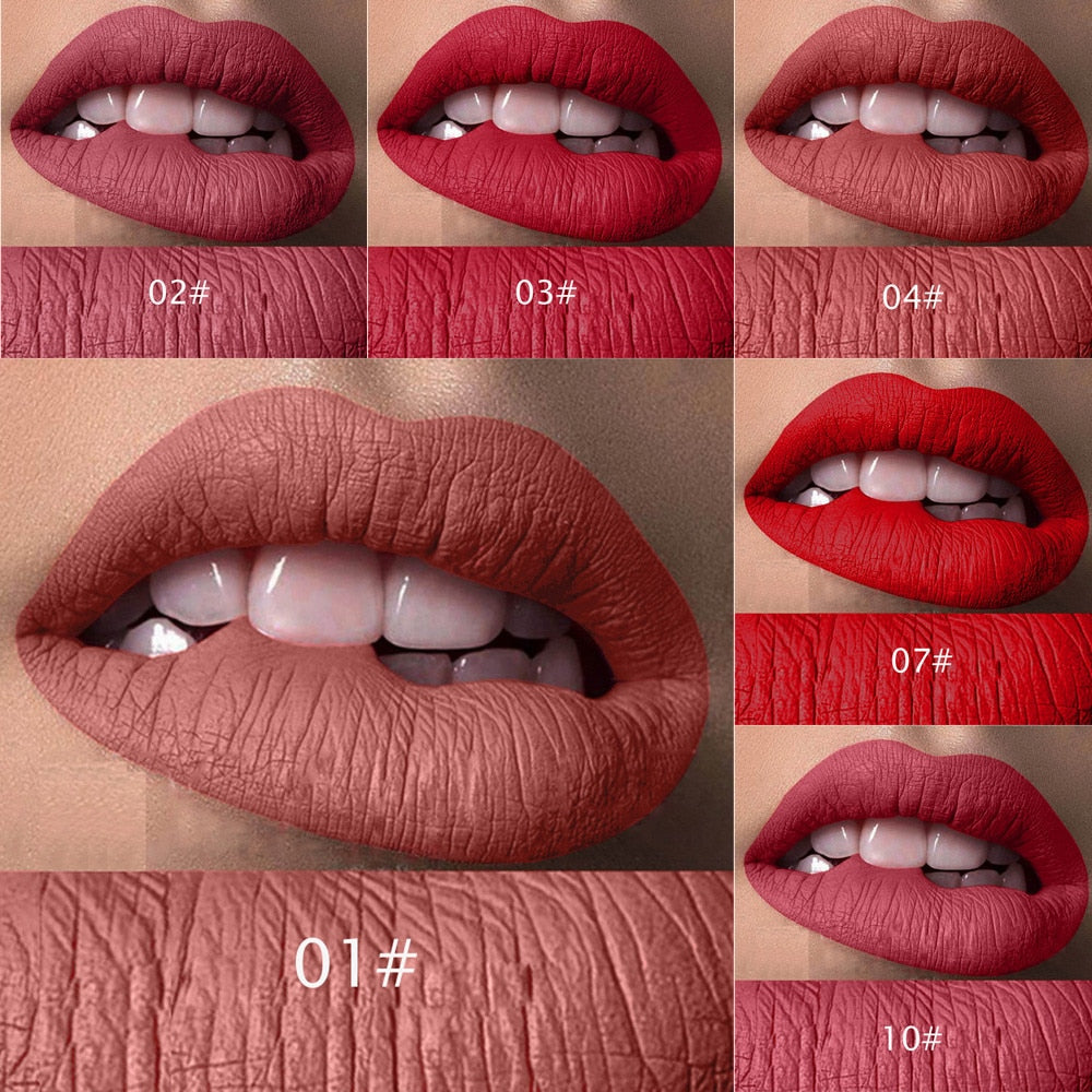 Waterproof Long-lasting Lip Gloss Liquid Lipstick Moisturizer Velvet Lipstick Cosmetic Beauty Makeup New