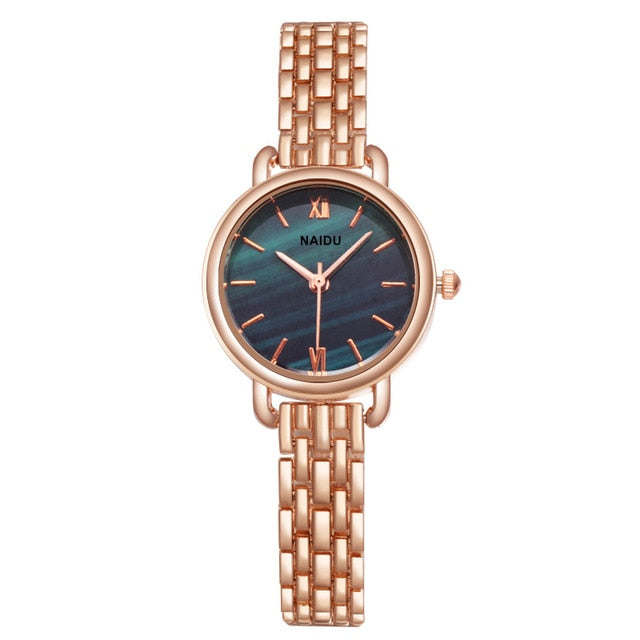 Women Watches New  Rose gold Silver Ladies Bracelet Watch