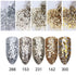 1 Box 10ml Champagne Silver Nail Glitter Powder Sequins Powder Nail Art Decorations #23405