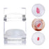1 Pc Dual-ended Jelly Nail Stamper Clear White Silicone with Rhinestone Sticky Nail Art Stamper with Scraper