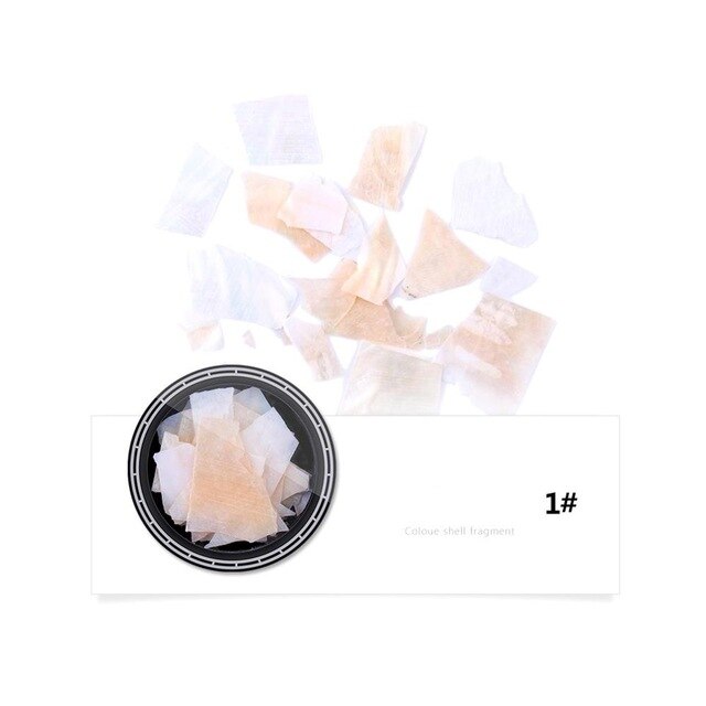 1 boîte belle Texture coquille de mer naturelle 3D charme Nail Art décoration tranche bricolage Salon de beauté ongles décorations outils #280821