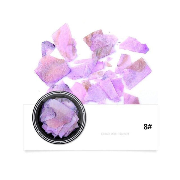 1 boîte belle Texture coquille de mer naturelle 3D charme Nail Art décoration tranche bricolage Salon de beauté ongles décorations outils #280821