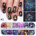 1 ensemble de paillettes d'ongle rondes de couleur mélangée Mini conseils éblouissants d'art des ongles vernis à ongles flocons 3D décorations de charme #287665-67