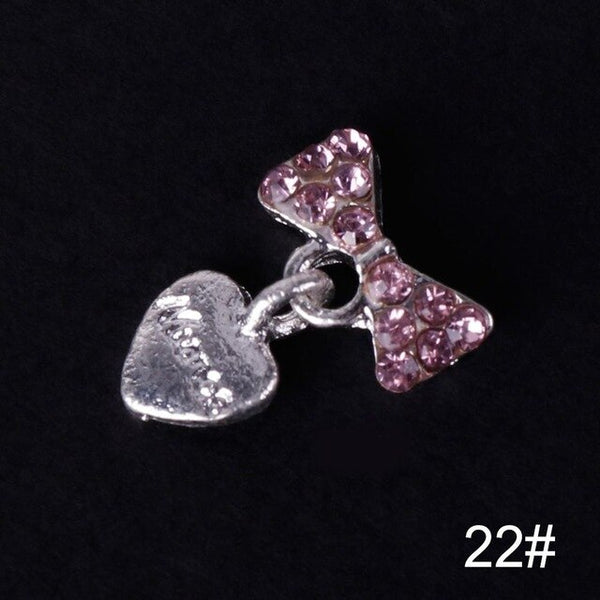 1 pièces 3D Nail Art décorations arc Design 28 Style paillettes strass alliage accessoires goujons pour ongles #277845
