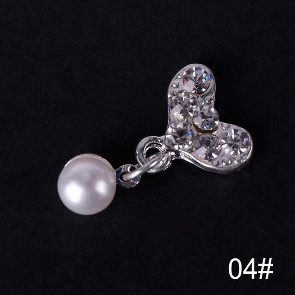 1 pièces 3D Nail Art décorations arc Design 28 Style paillettes strass alliage accessoires goujons pour ongles #277845