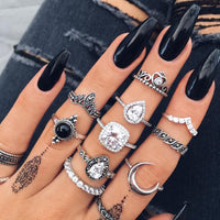 10 Pcs/set  Ring Set Women Party Jewelry Gifts