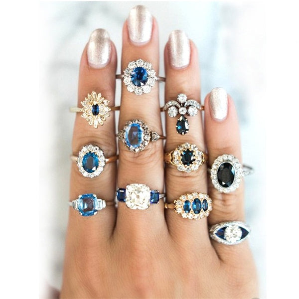 11 Pcs/set Ring Set Charm Party Wedding Jewelry