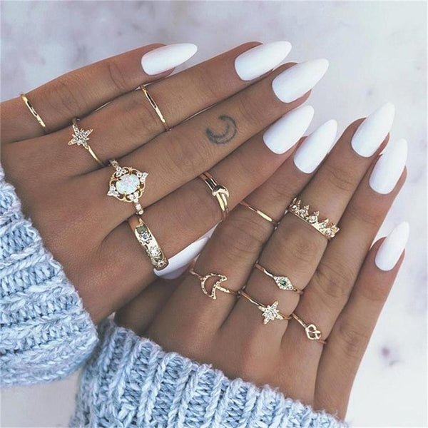 12 Pcs/set Ring Party Wedding Jewelry Gift