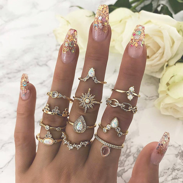 12 Pcs/set Ring Party Wedding Jewelry Gift