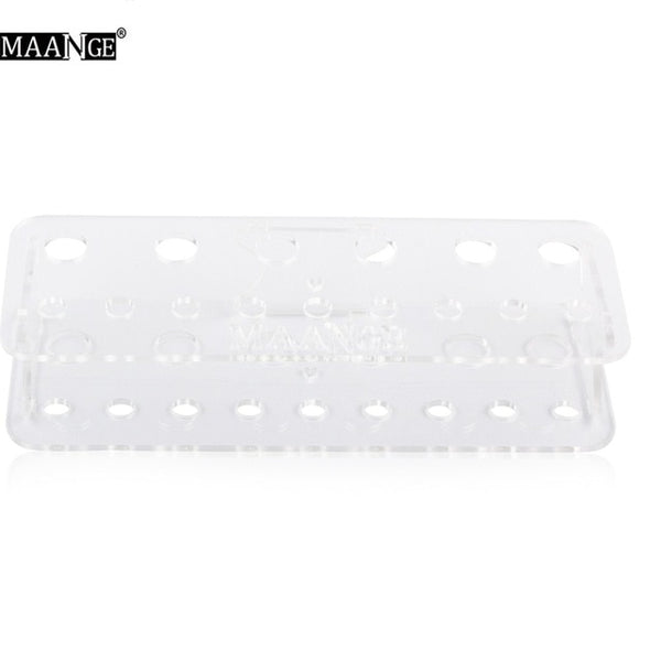15 Holes Acrylic Makeup Brush Holder Organizer Drying Rack Shelf Display Dryer Stand Storag Case Cosmetic Tool